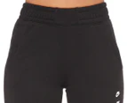 Nike Women's Swoosh Fleece Pants / Trackpant - Black/White