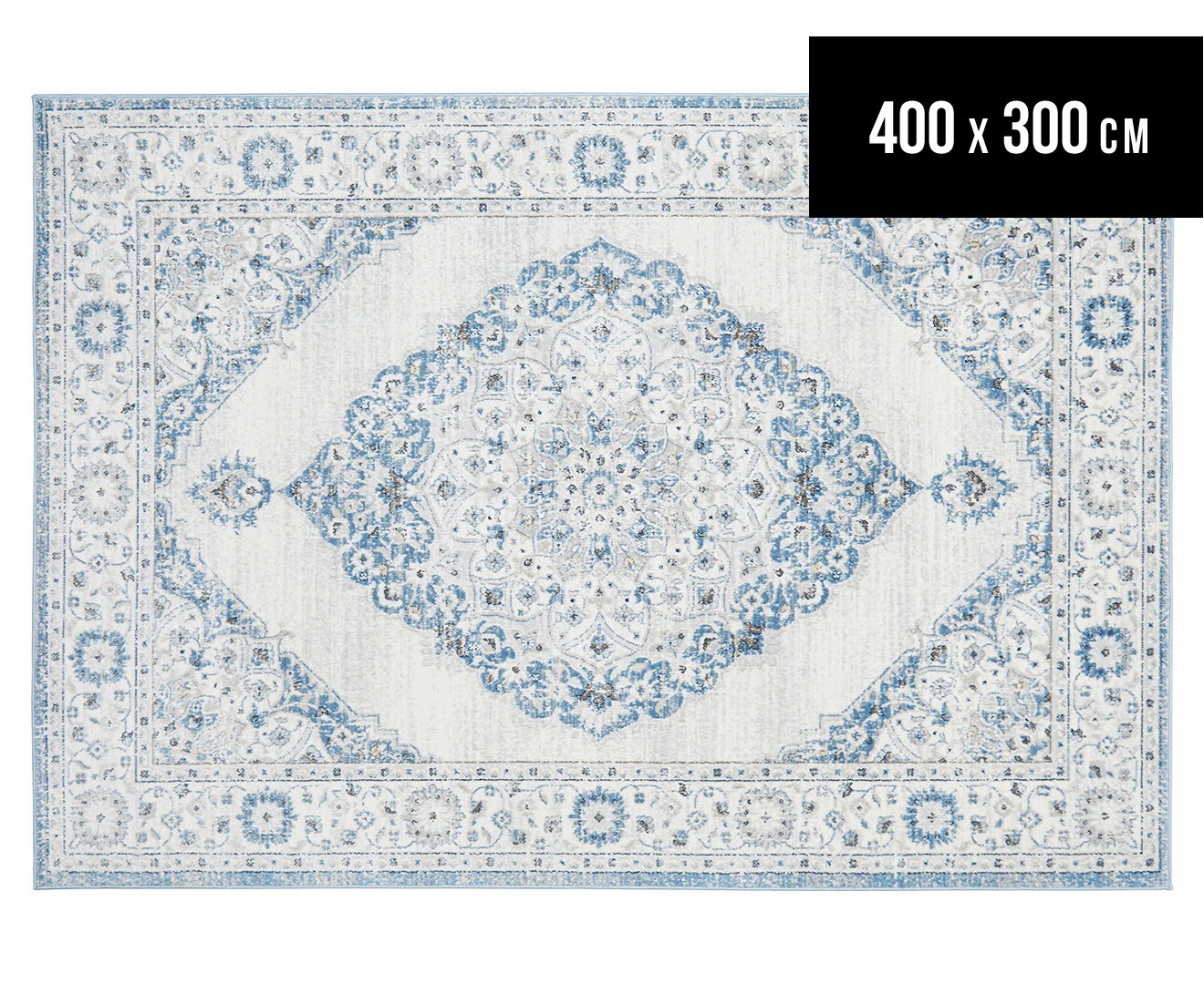 Rug Culture 400x300cm Emotion 77 Silk Look Transitional Rug - Blue