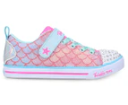 Skechers Girls' Twinkle Toes Sparkle Light-Up Mermaid Wishes Shoes - Pink Multi