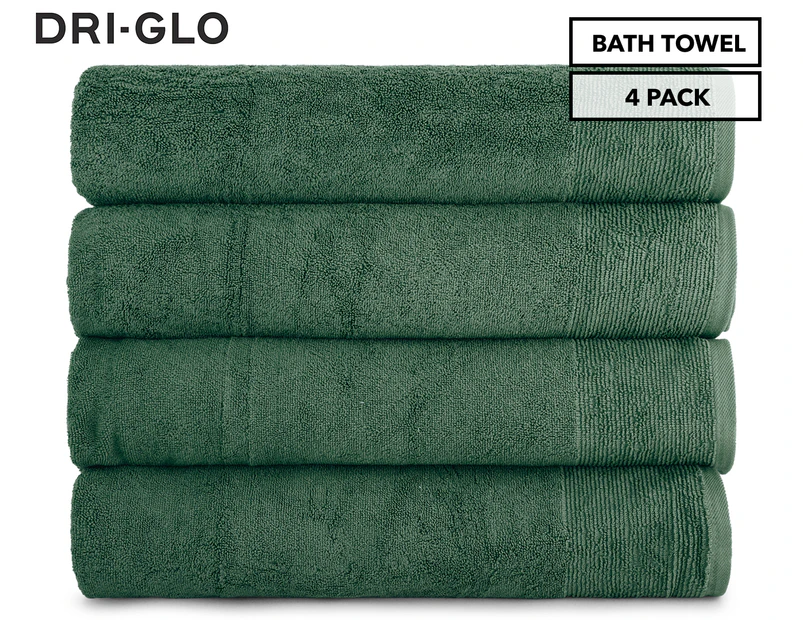 Dri-Glo Bondi Aerocore Bath Towel 4-Pack - Green