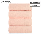 Dri-Glo Bondi Aerocore Face Washer 4-Pack - Soft Pink