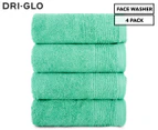 Dri-Glo Bondi Aerocore Face Washer 4-Pack - Turquoise