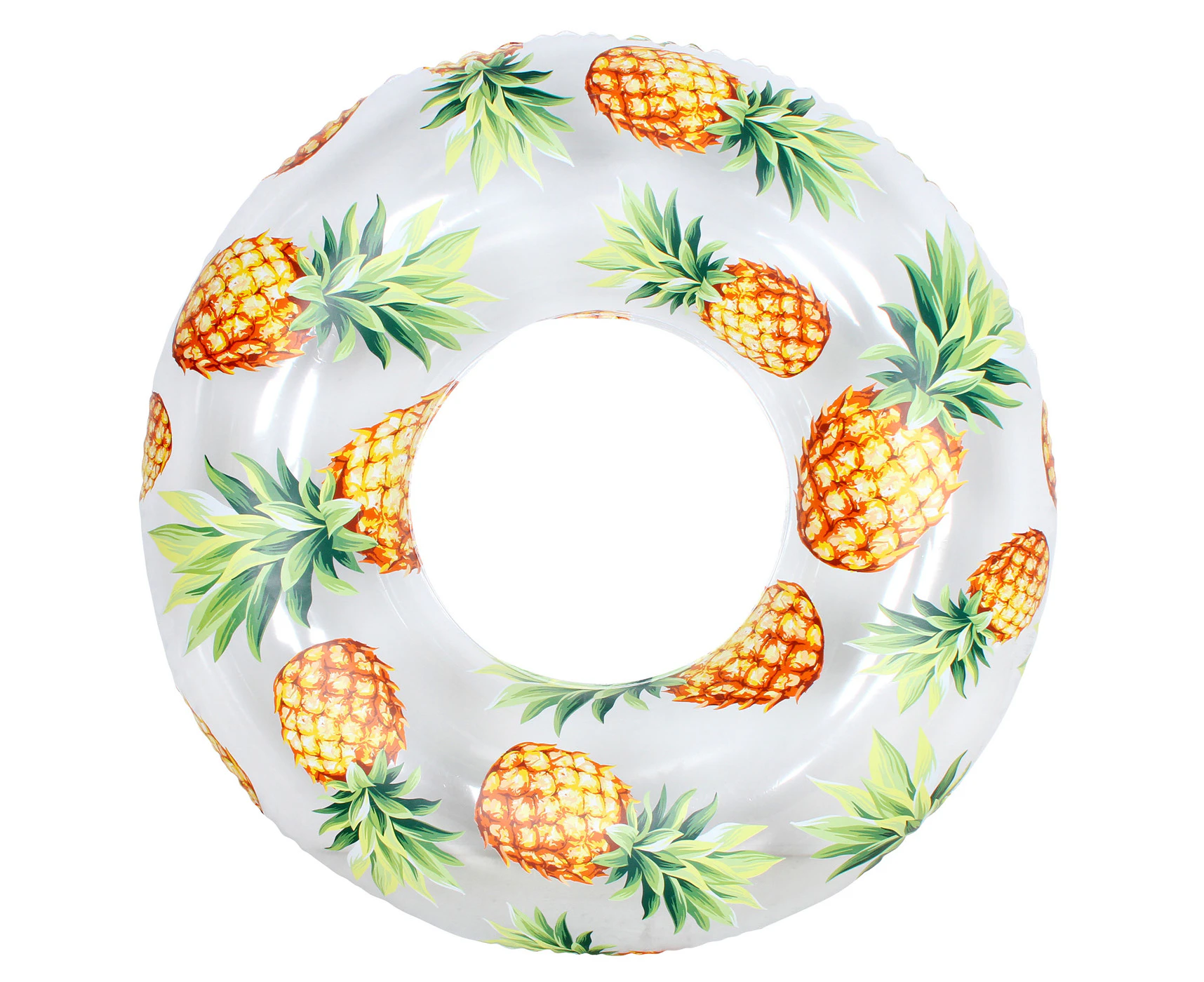 Airtime 90cm Ultra Clear Pineapple Fruit Swim Pool/Beach Floating Kids Ring Toy