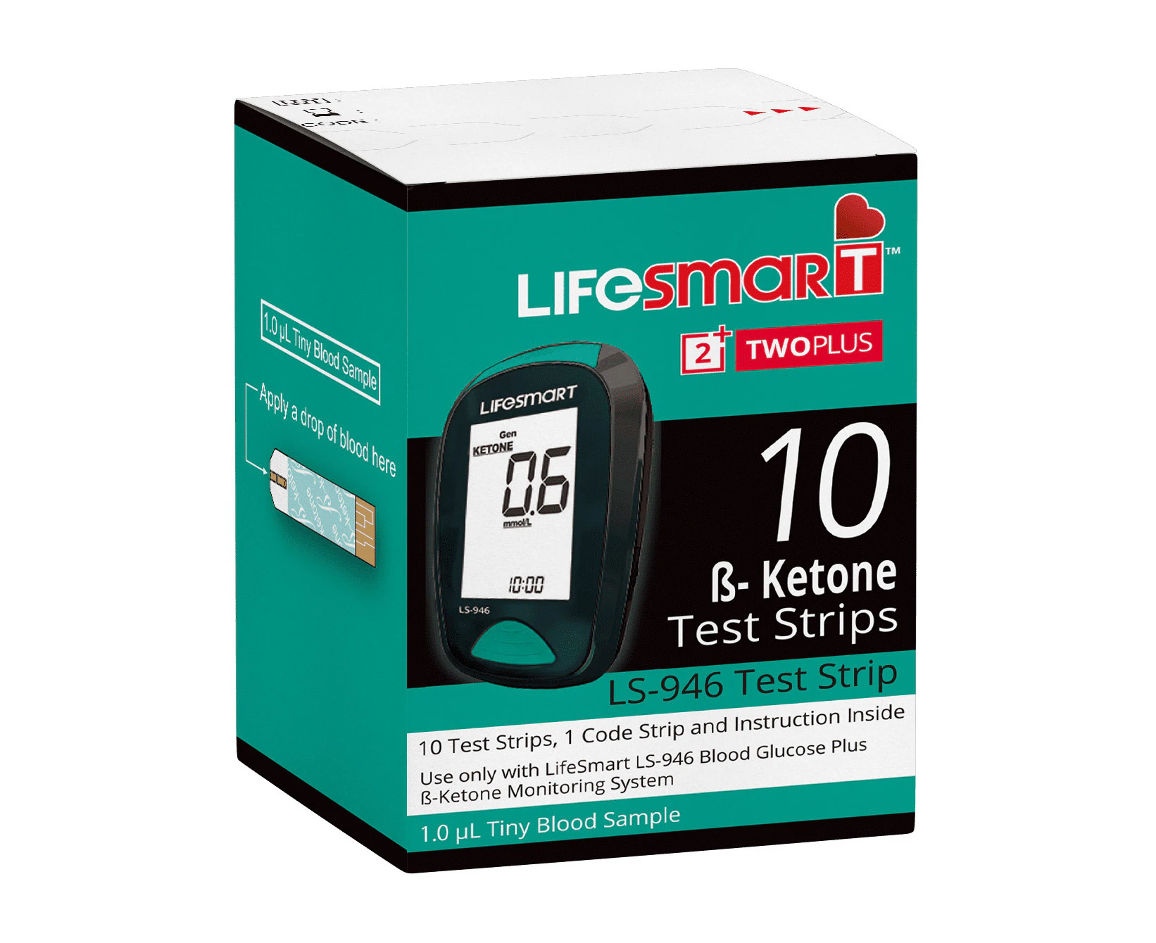 LifeSmart Two Plus B-Ketone Test Strips 10