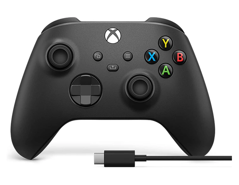 Xbox Wireless Controller Carbon Black + USB-C Cable (Xbox Series X/S)