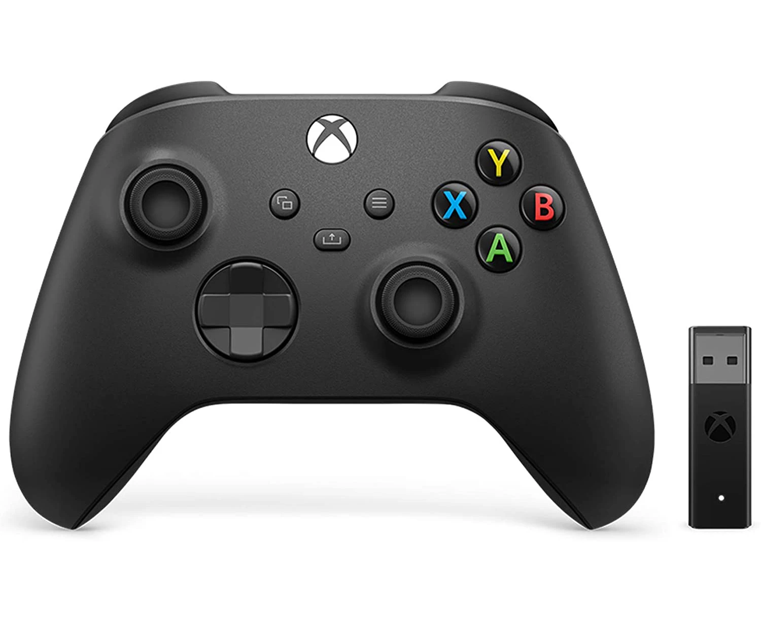 Xbox Wireless Controller Carbon Black + Wireless Adapter for Windows (Xbox Series X/S)