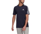 Adidas Men's Essentials 3-Stripes Tee / T-Shirt / Tshirt - Legend Ink