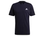 Adidas Men's Essentials Embroidered Small Logo Tee / T-Shirt / Tshirt - Legend Ink 1