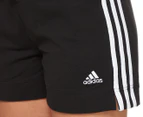 Adidas Women's Essentials Slim 3-Stripe Shorts - Black/White