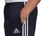 Adidas Men's Essentials French Terry Tapered Cuff 3-Stripes Pants - Legend Ink/White