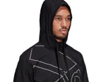 Adidas Men's Essentials Giant Logo Windbreaker Jacket - Black/White