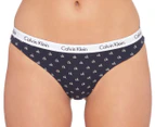 Calvin Klein Women's Carousel Thong 3-Pack - Shoreline/Grey Heather