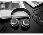 Master & Dynamic MW50 On/Over-Ear Wireless Bluetooth Metal Construction Lamb Skin Leather Headset Blk/Silver