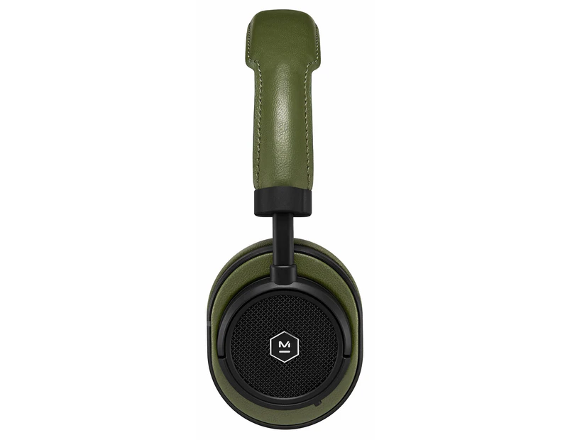 Master & Dynamic MW50 On/Over-Ear Wireless Bluetooth Metal Construction Lamb Skin Leather Headset Olive