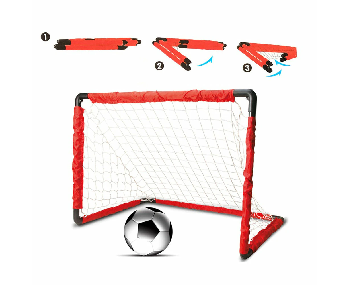 Foldable Kids Football Soccer Garden Goal Set Nets Ball Toys Indoor Outdoor Gift