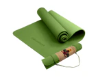 Powertrain Eco-Friendly TPE Yoga Pilates Exercise Mat 6mm - Green