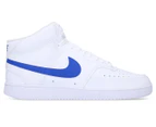 Nike Men's Court Vision Mid Basketball Shoes - White/Game Royal
