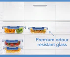 Décor 630mL Deluxe Clips Glass Oblong Container - Clear/Blue