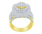 Sterling 925er Silber Micro Pave Ring - DOME - Silver