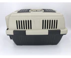 Medium Portable Dog Cat House Pet Carrier Travel Bag Cage+Safety Lock & Food Box