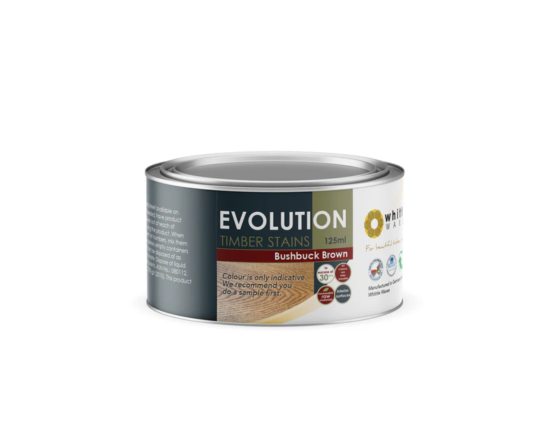 Whittle Waxes Evolution Stain - Bushbuck Brown - 125ml Tin  Stains & Dyes