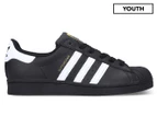 Adidas Originals Youth Superstar Sneakers - Core Black/Cloud White