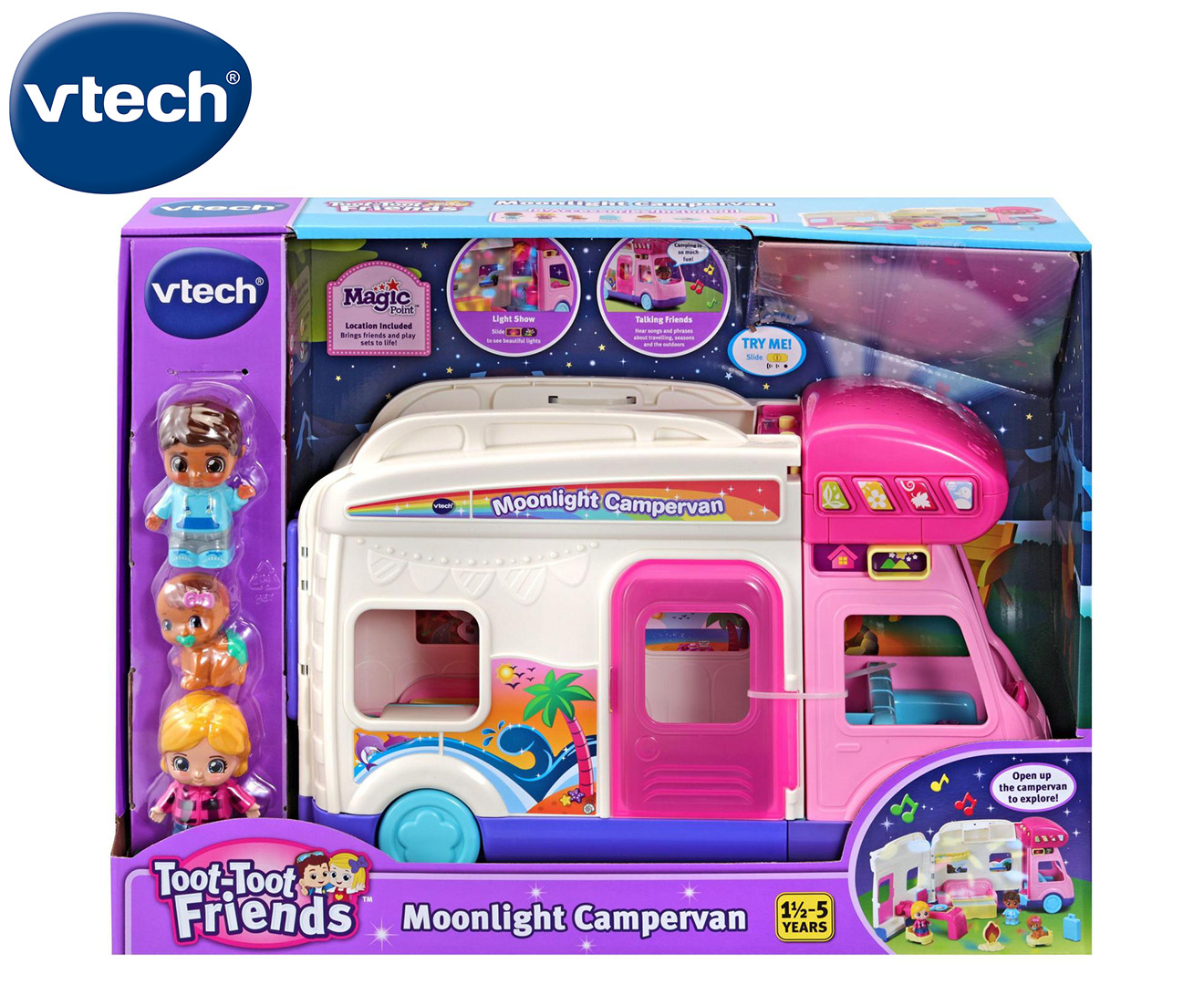 VTech Toot-Toot Friends Moonlight Campervan Toy Set | Catch.co.nz