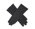Women's Thermal Long-Length Gloves with Button Trim - Navy