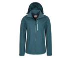 Mountain Warehouse Extreme Ladies Rain Jacket Waterproof Womens Cagoule Coat - Green
