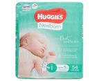 Huggies Newborn Nappies 54pk