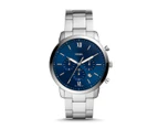 Fossil Neutra Chronograph Blue and Silver Men's Watch FS5792 - Silver