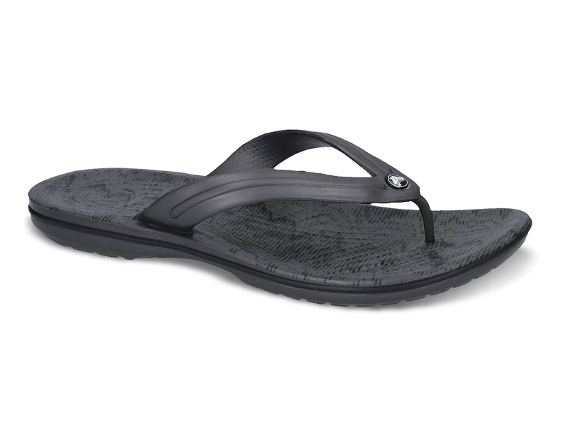 Crocs Unisex Crocband Cardio Wave Flip Thongs - Graphite Black