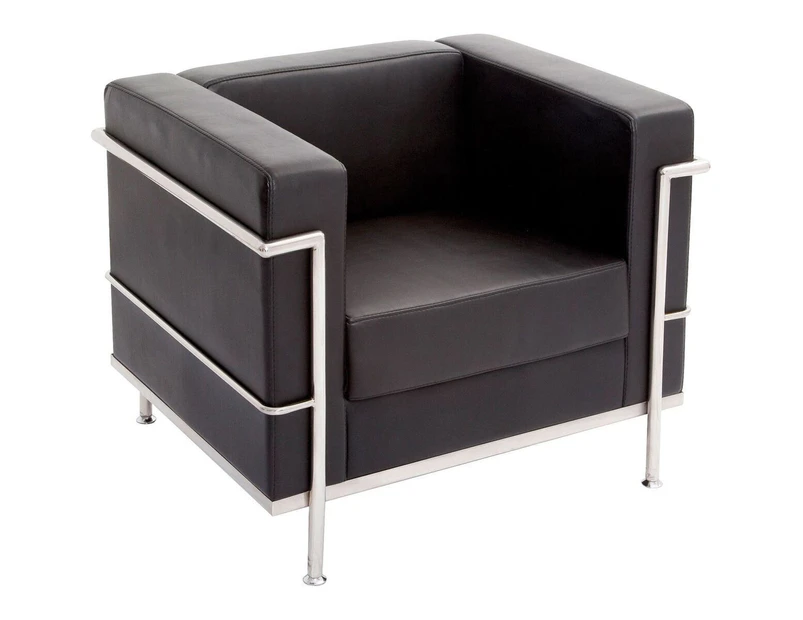 Space Lounge Chair Single Seater Black Pu