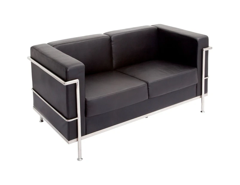 Space Lounge Chair Two Seater Black Pu
