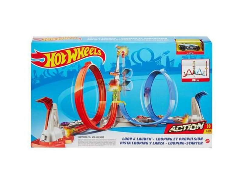 hot wheels loop launch track set