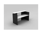 Om Reception Counter W1800 X D750 X H1100Mm White/ Charcoal