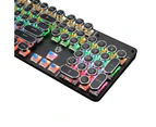 TODO FULL Mechanical Gaming Keyboard Linear Blue Switch Rgb Led 104 Key Usb Windows - Black