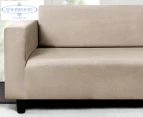 Sherwood Premium Faux Suede 3-Seater Couch / Sofa Cover - Cream