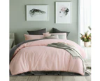 Accessorize Waffle Blush Cotton Quilt Cover Set King