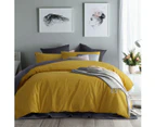 Accessorize Ochre Waffle Cotton Waffle Quilt Cover Sets