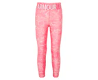 Under Armour Youth Girls' HG Printed Crop Tights / Leggings - Pink