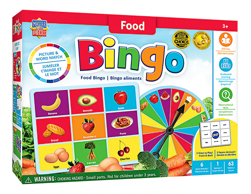 MasterPieces Educational Bingo Food Game