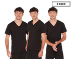 Calvin Klein Men's Cotton Classics V-Neck Tee / T-Shirt / Tshirt 3-Pack - Black