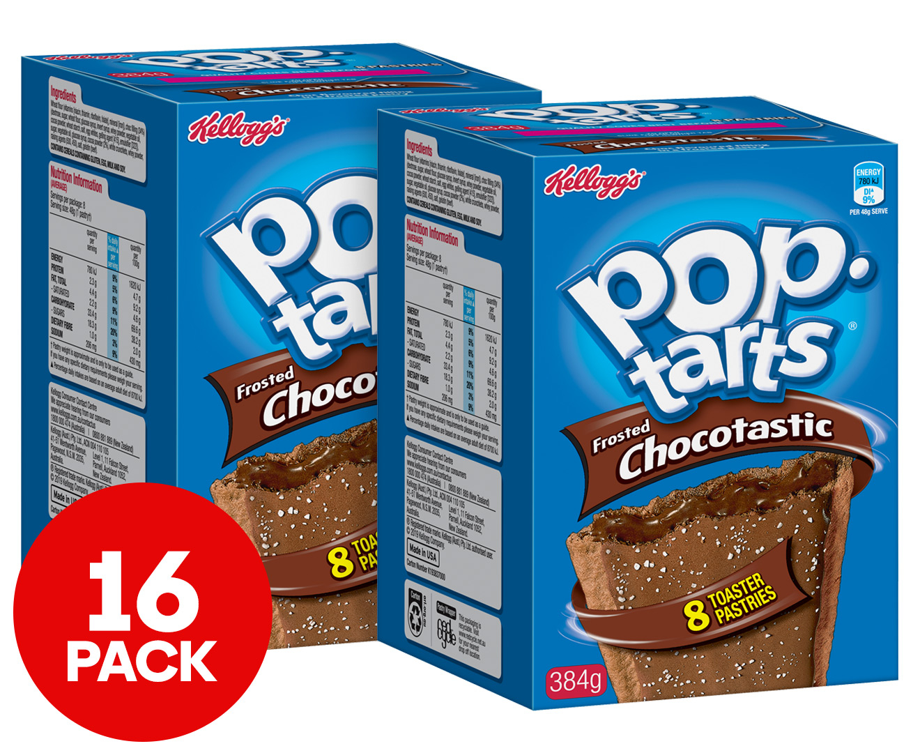 Kelloggs Pop Tarts Frosted Choclate - 384 g