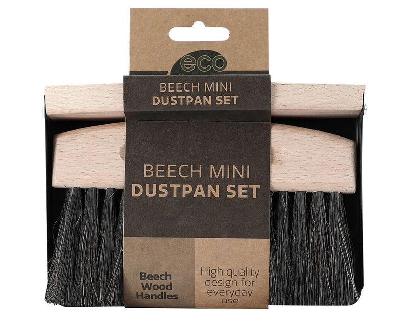 2 x Boxsweden 2-Piece Eco Beech Mini Dustpan Set