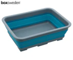 Boxsweden 8L Collapsible Rectangle Basin - Blue/Grey