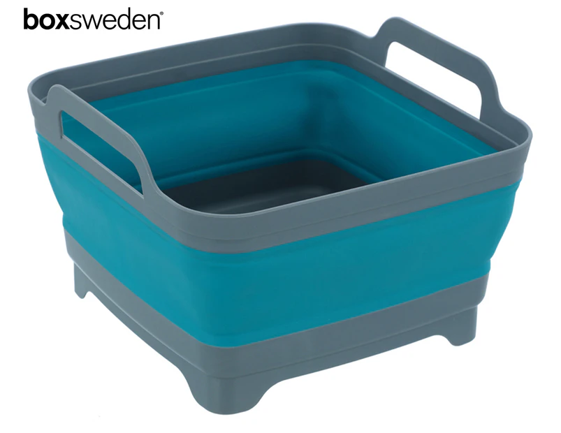 Boxsweden 10.5L Collapsible Square Basin - Blue/Grey