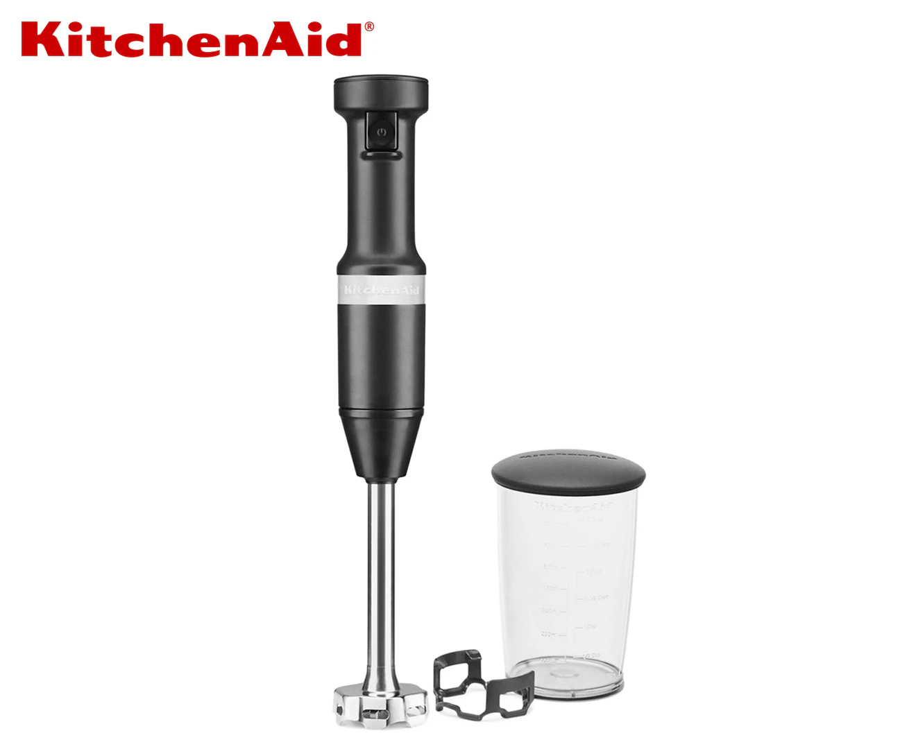 KitchenAid Corded Hand Blender 700ml  42X9X6cm     - Matte Black