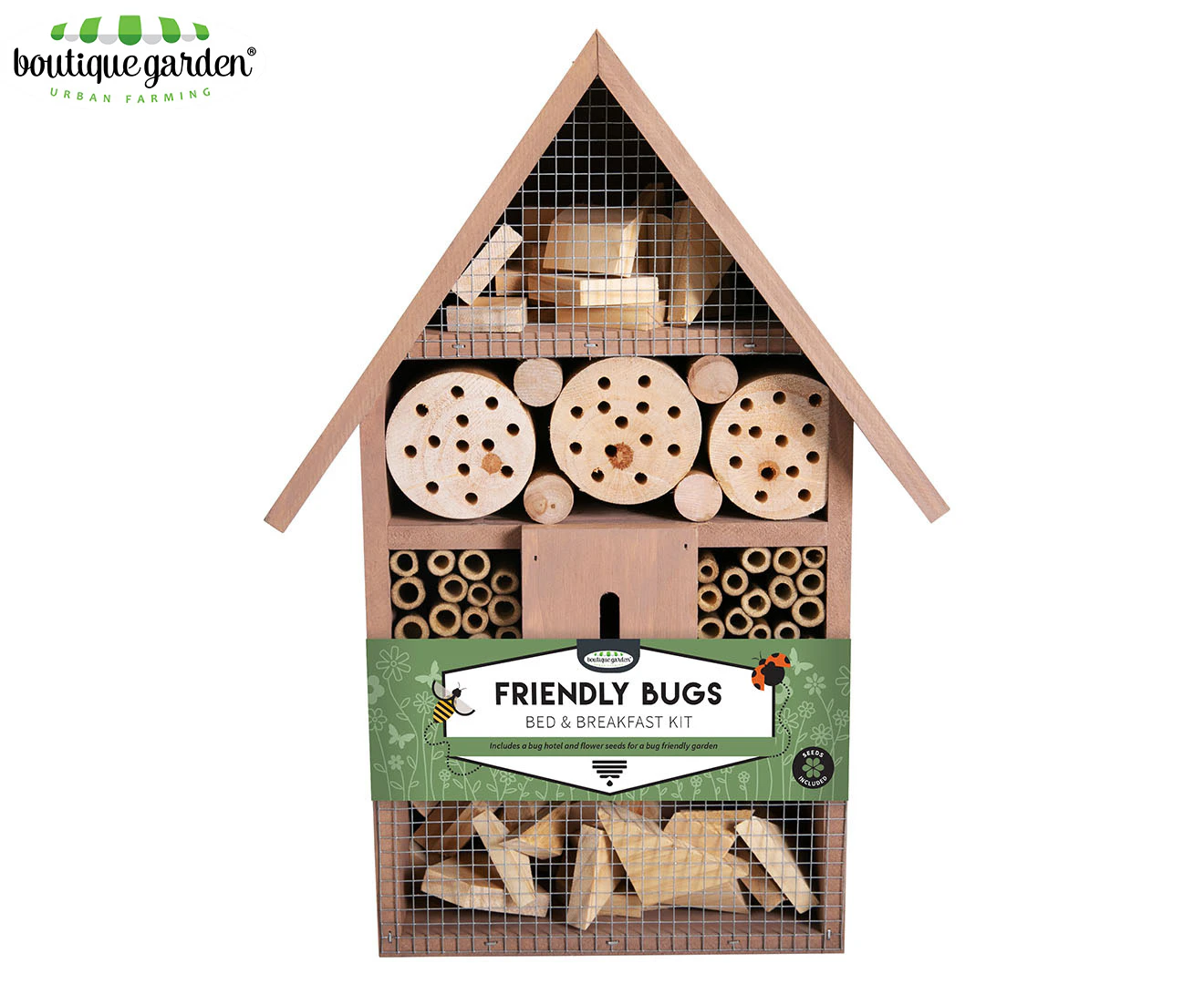 Boutique Garden Friendly Bugs Bed & Breakfast Large Bee House Kit