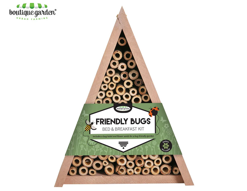 Boutique Garden Friendly Bugs Bed & Breakfast Triangle Bee House Kit